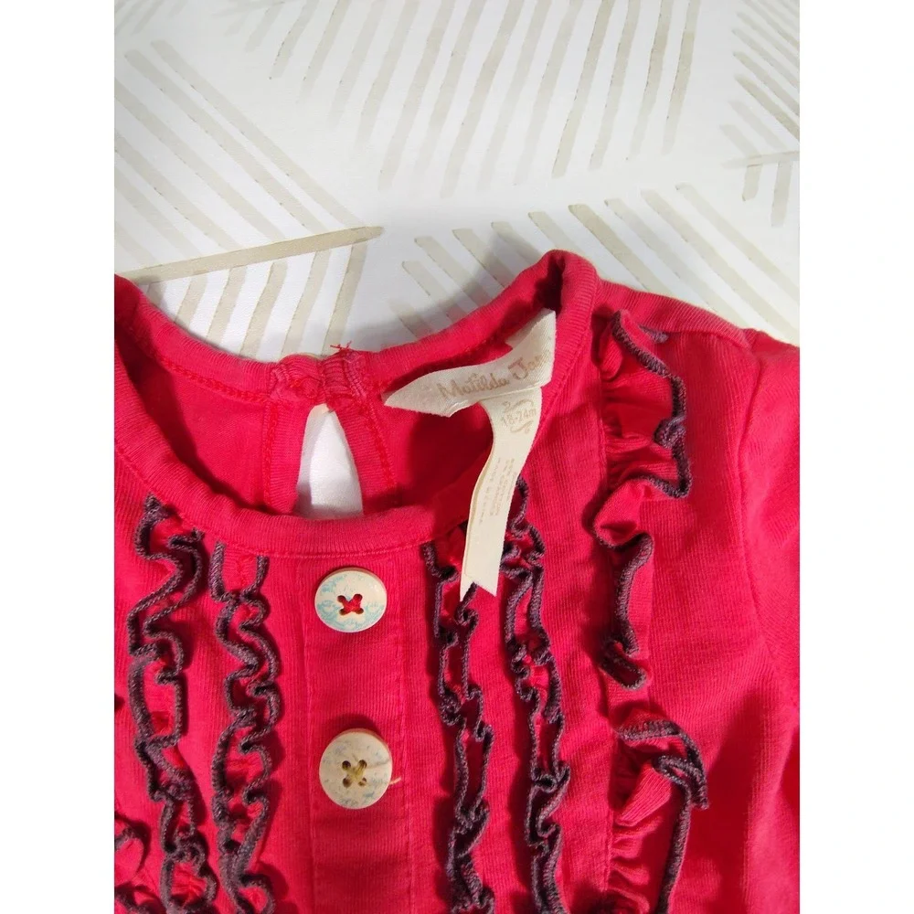 Toddler Girls Dress Bundle Samara Denim Shrimp & Grits‎ Gingham Red Ruffle 18M